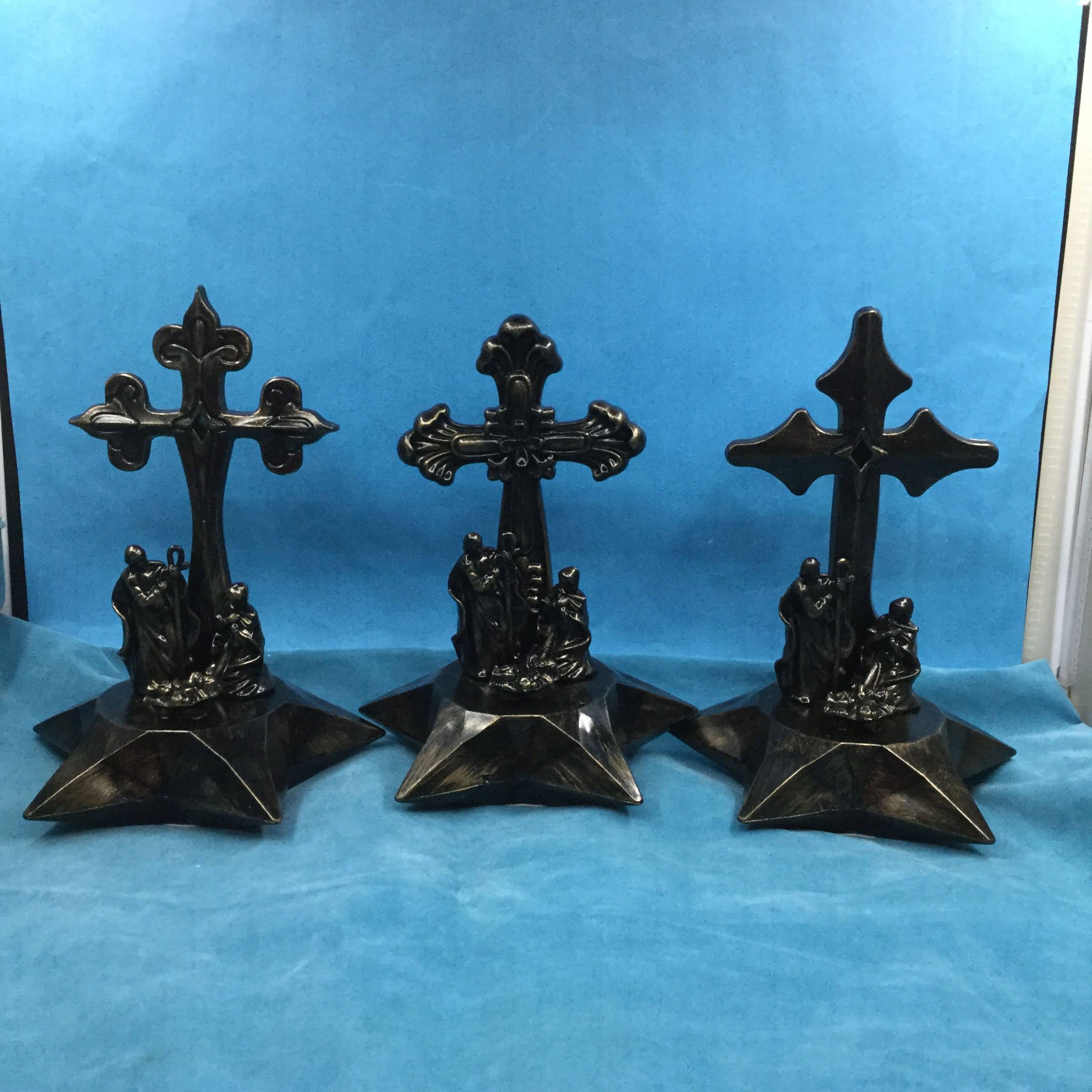 亞克力 透明 西方圣誕禮品仿古 五星十字架