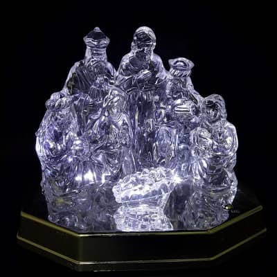 透明圣誕工藝禮品 耶穌七人組馬槽人物組