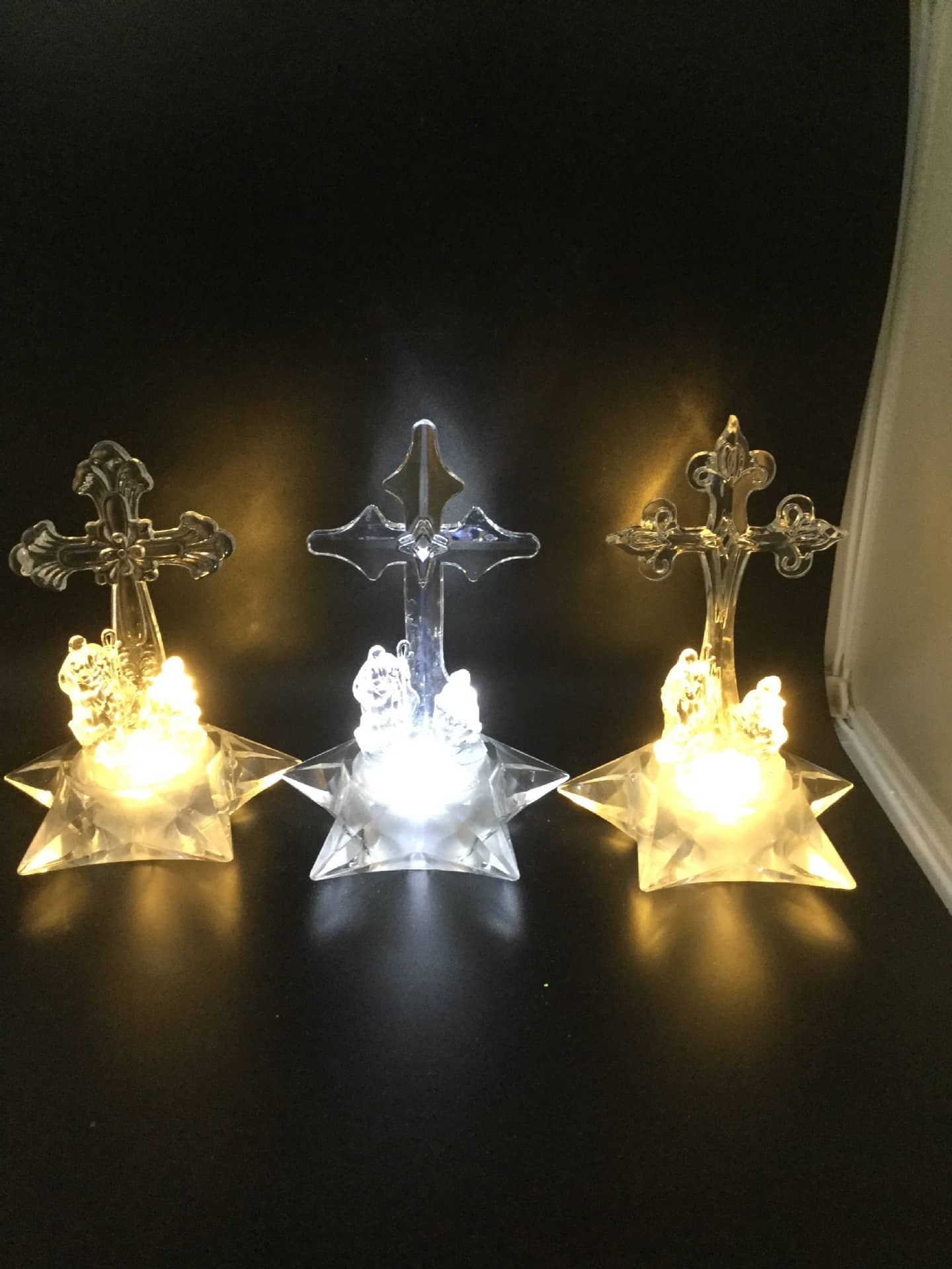 西方圣誕禮品 發(fā)光透明十字架