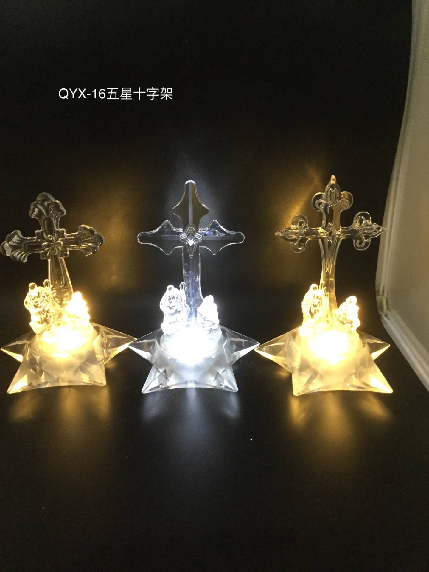 西方圣誕禮品 發(fā)光透明十字架