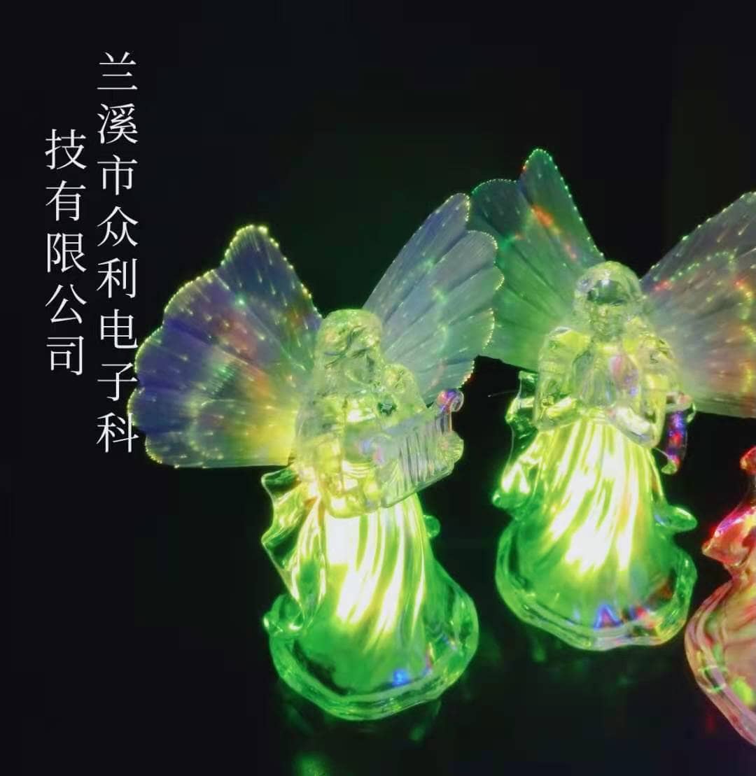 LED七彩發(fā)光  光纖天使室內(nèi)擺件禮品